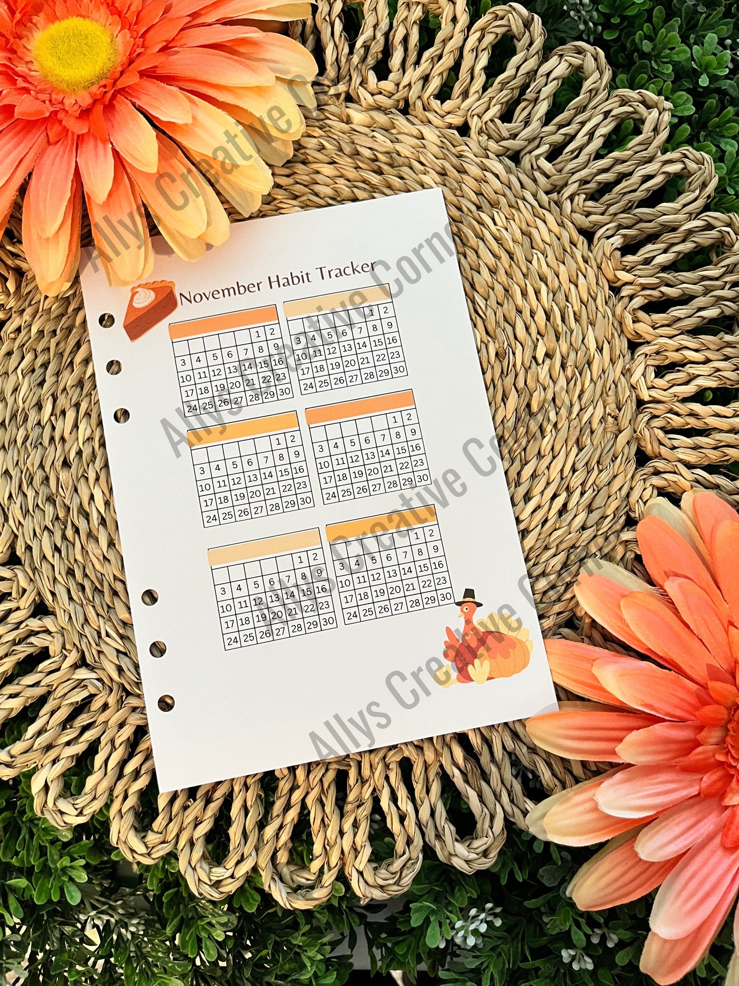 November Habit Tracker Journal Spread