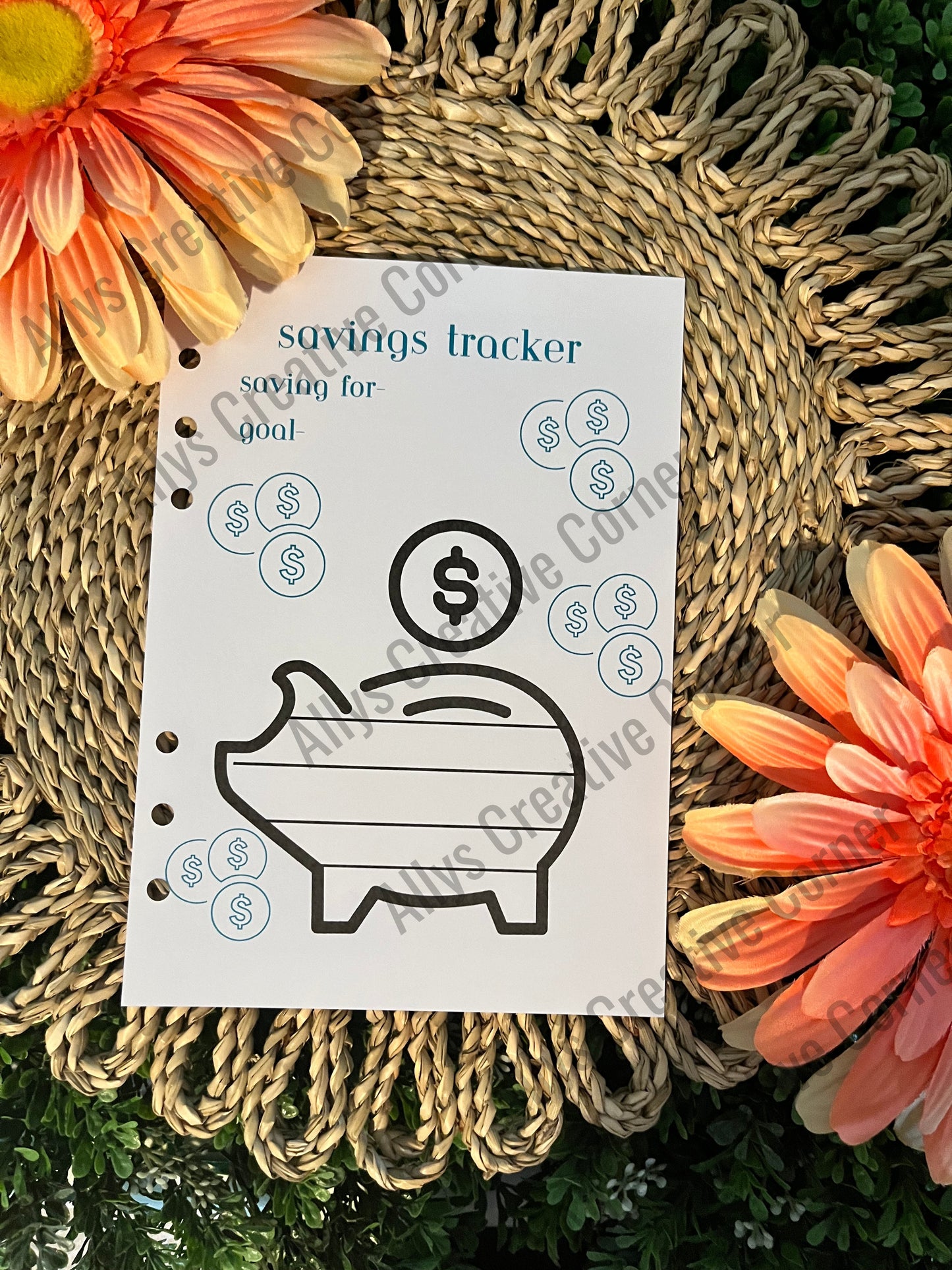 Savings Tracker Journal Spread