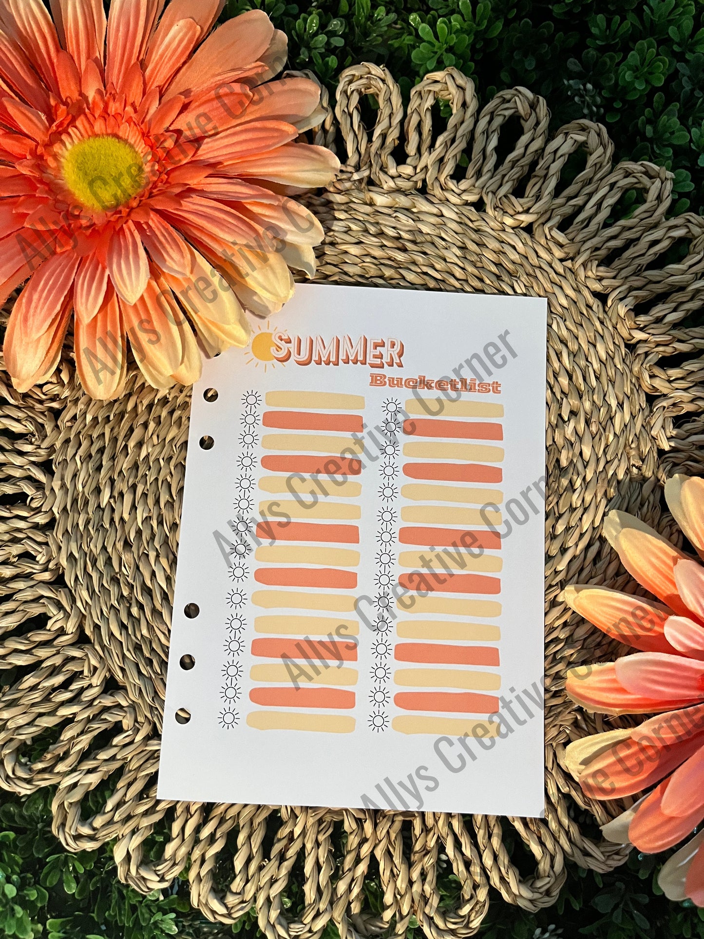 Summer Bucketlist Journal Spread