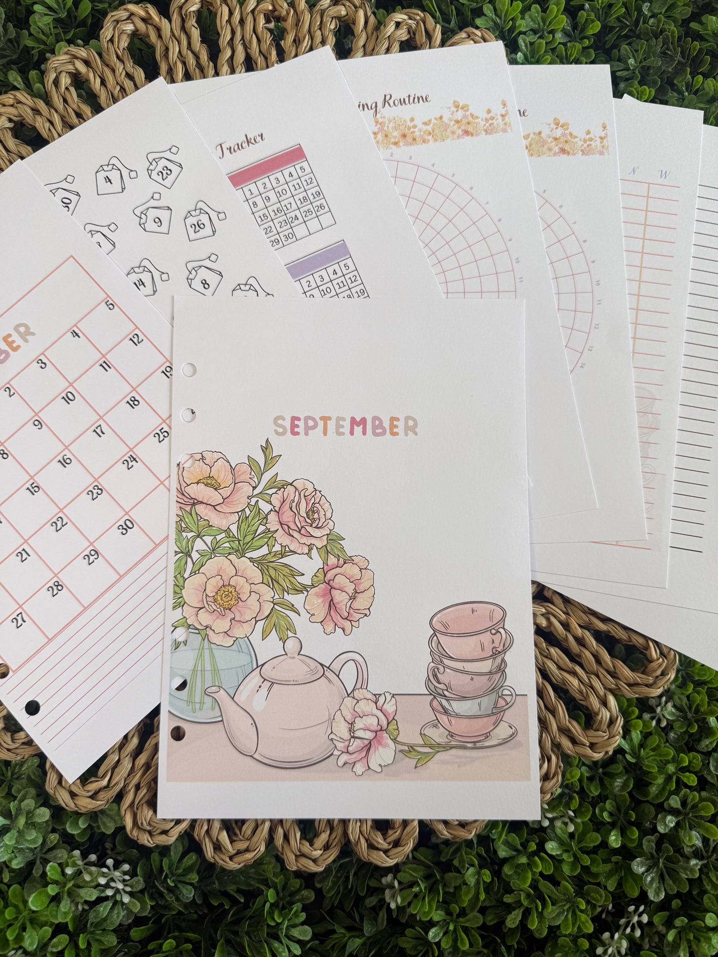 2026 September Tea Party Monthly Themed Spreads