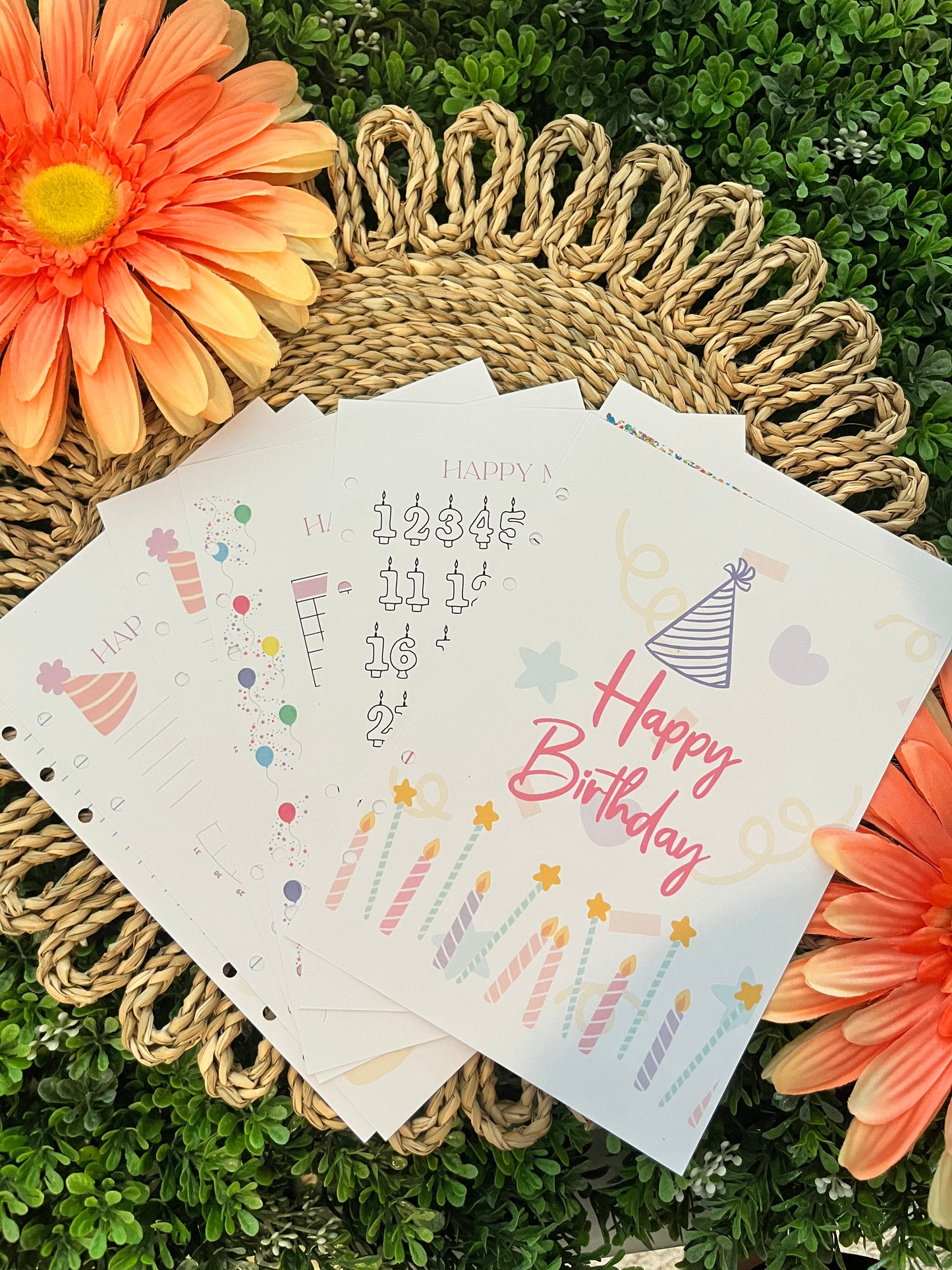2025 Birthday Monthly Themed Spreads