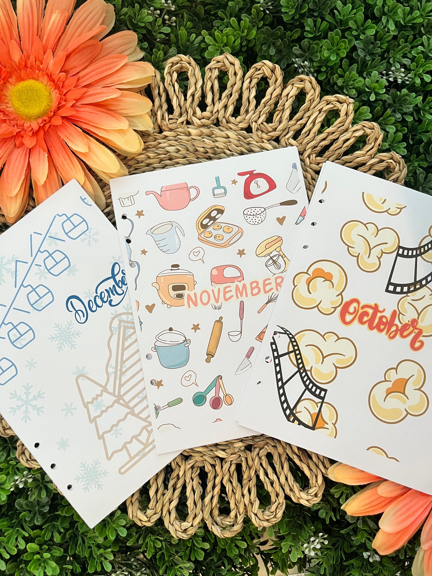 2025 3 Month Monthly Themed Spreads