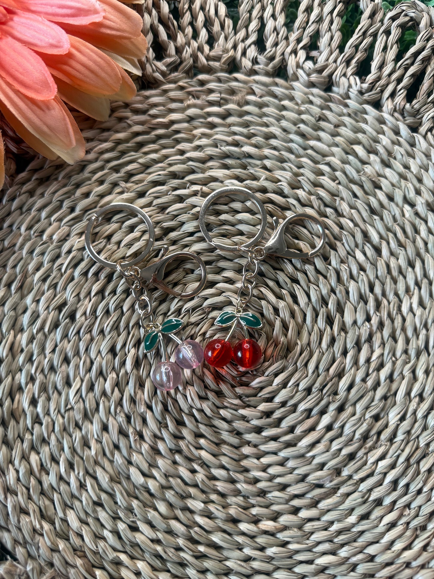Cherry Gold Keychain