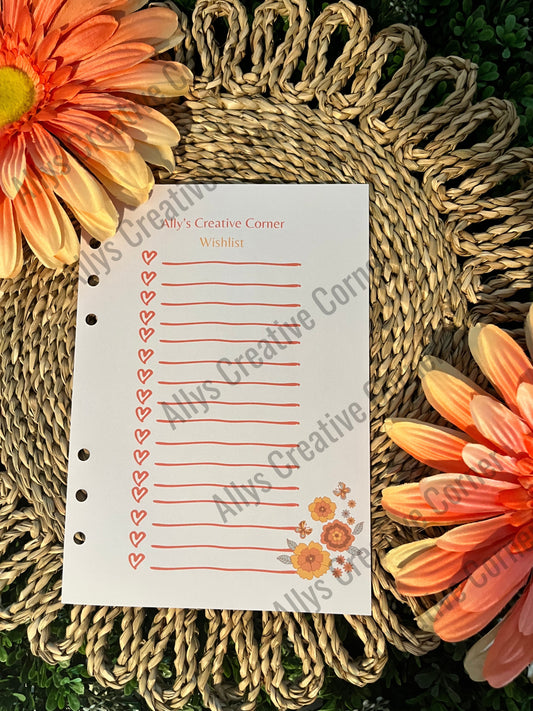 Ally's Creative Corner Wishlist Journal Spread