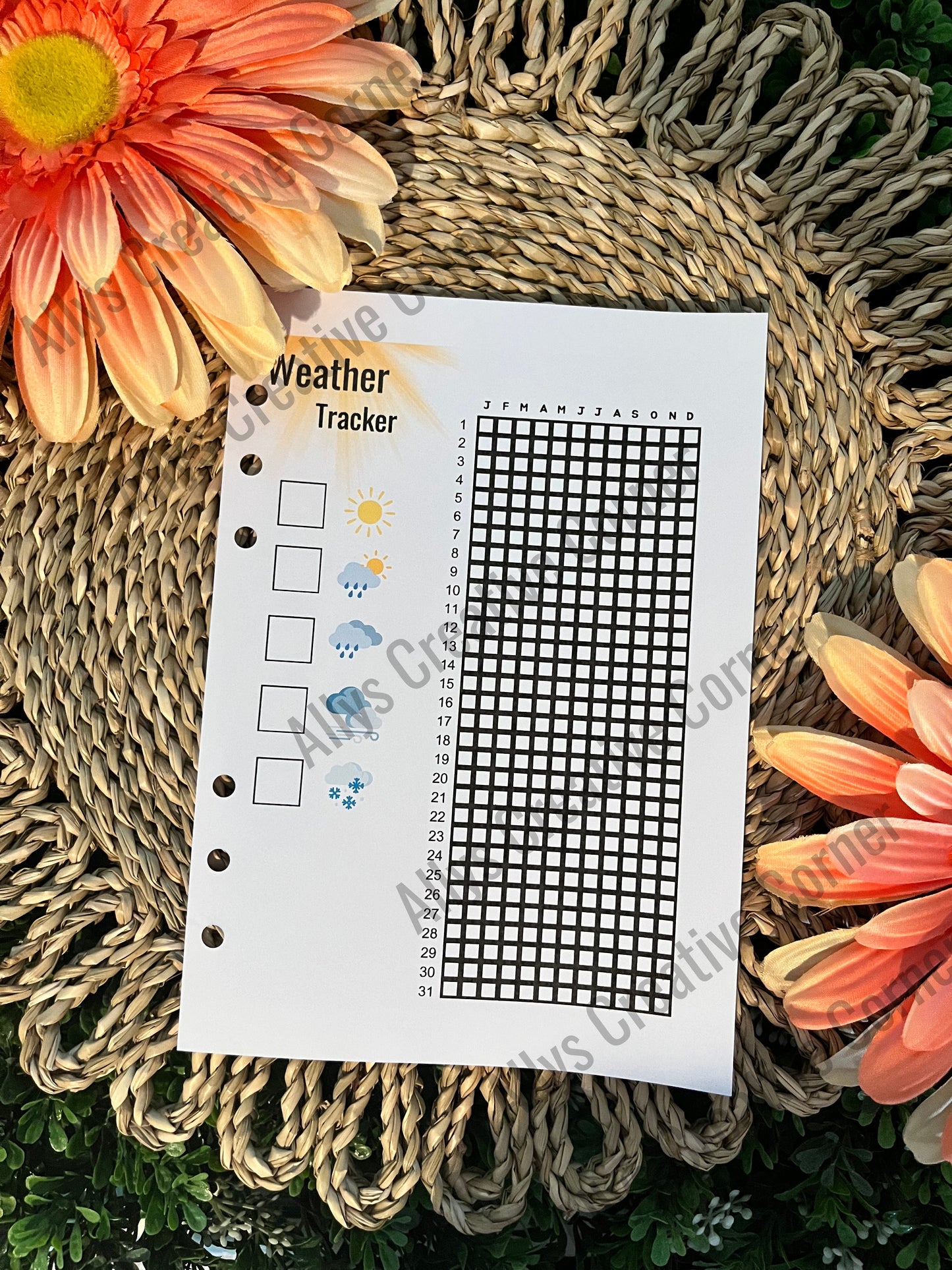 Weather Tracker Journal Spread