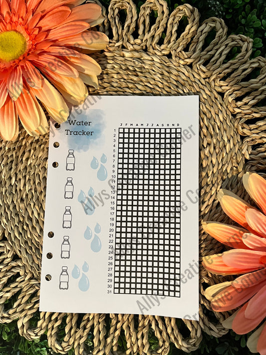 Bottles Of Water Tracker Journal Spread