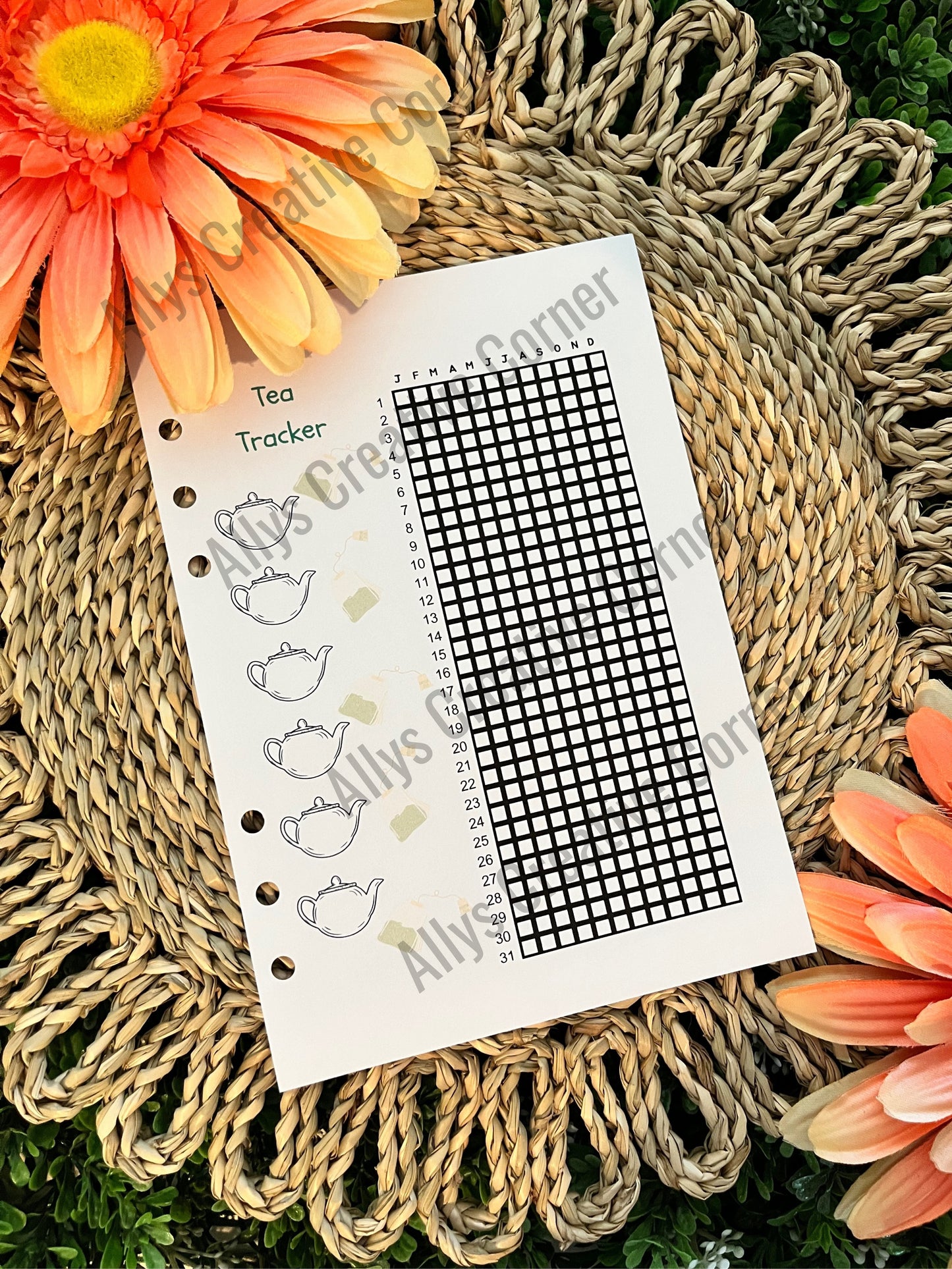 Tea Tracker Journal Spread