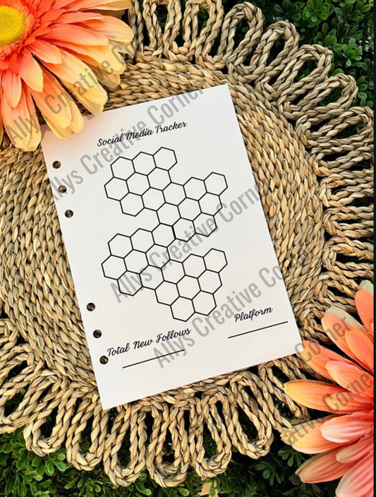 Social Media Tracker Journal Spread
