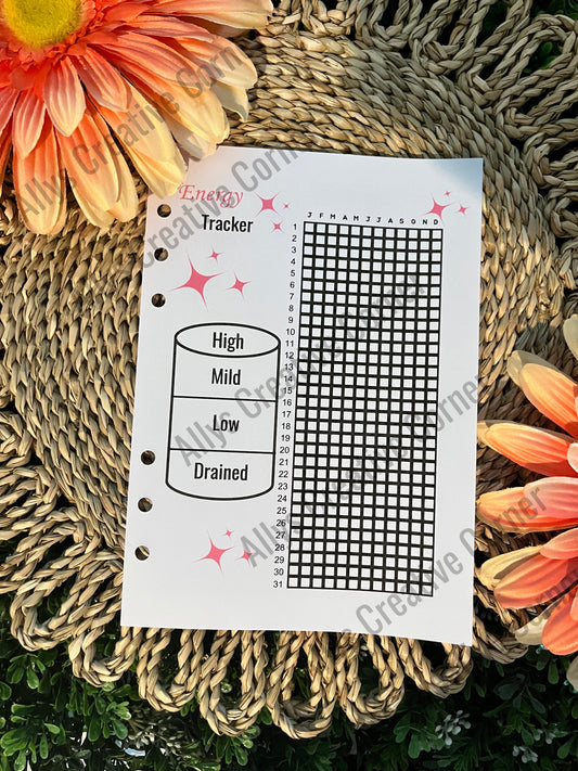 Energy Tracker Journal Spread