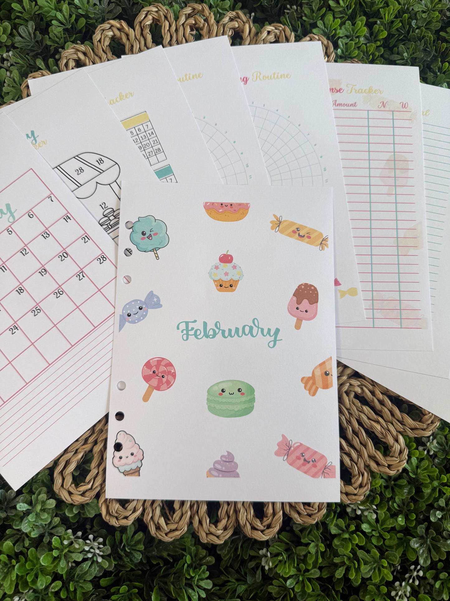 2026 February Candy Shop Monthly Themed Spreads
