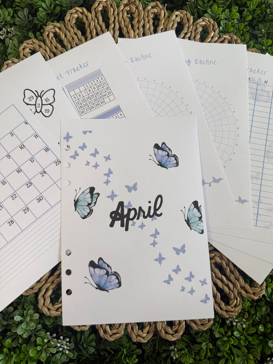 2026 April Butterfly Pavilion  Monthly Themed Spreads