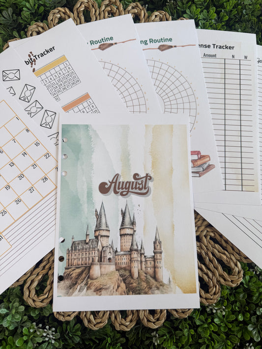 2026 August The Wizard Monthly Themed Spreads