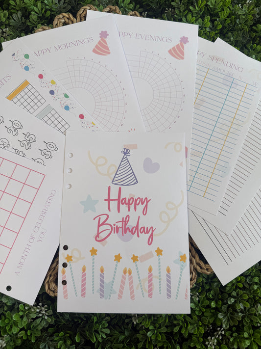 2026 Birthday Month Monthly Themed Spreads