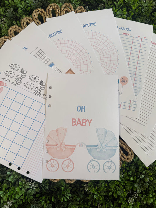 2026 Oh Baby Theme Monthly Themed Spreads