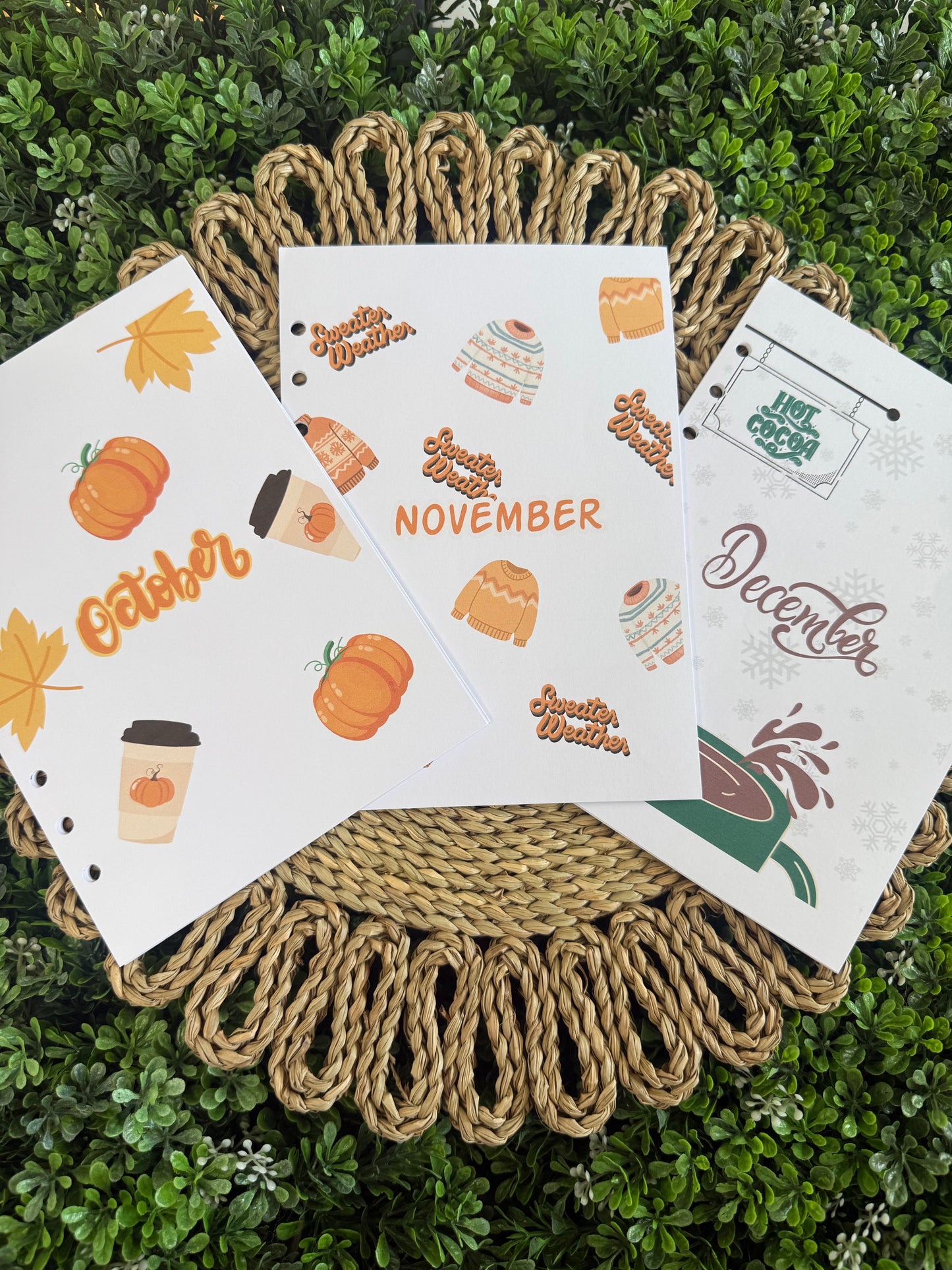 2026 3 Month Monthly Themed Spreads