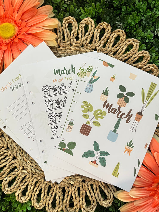 2025 March Plants Monthly Themed Spreads