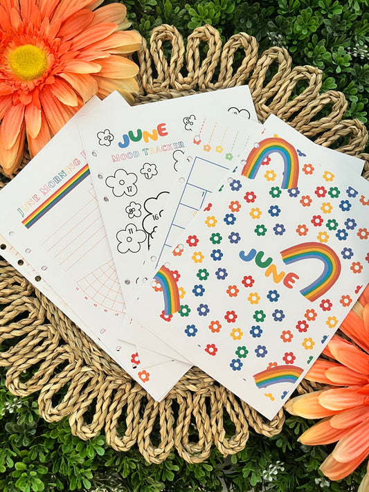 2025 June Rainbow Monthly Themed Spreads